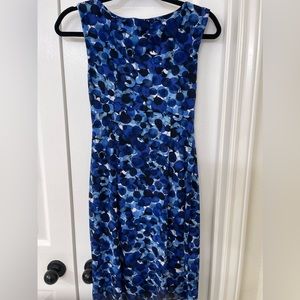 Elegant blue cocktail dress